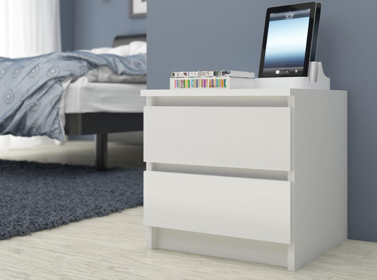 KOMMODE Weiß 55/60/40 - Weiß, Holzwerkstoff (60/55/40cm) - RAUMHIRSCH FURNITURE