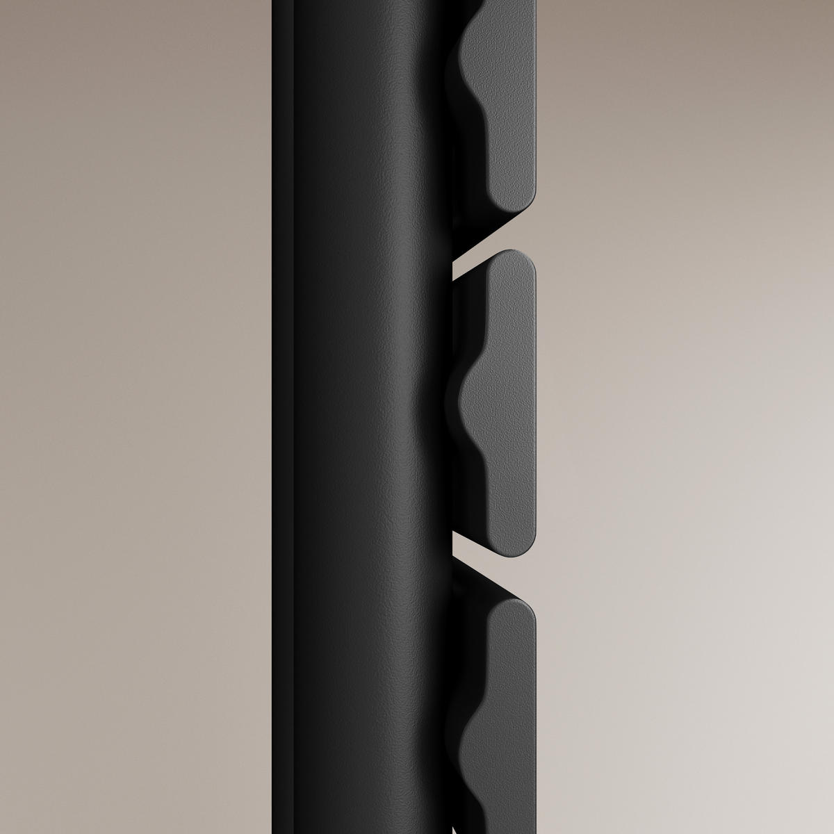 HEIZKÖRPER wasserführend mit seitlicher Öffnung Schwarz 132/60/5,9 cm - Schwarz, Metall (60/132/5.9cm) - EMKE