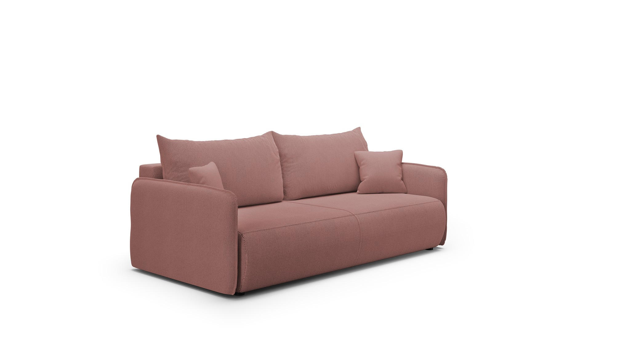 SCHLAFSOFA Calgary - Rosa, Holzwerkstoff/Textil (216/86/105cm) - Fun Möbel