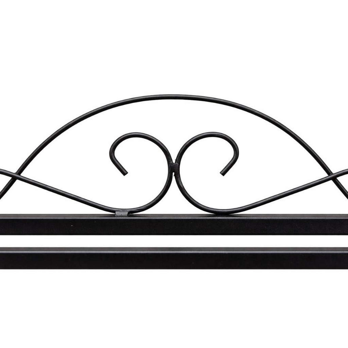 SCHUHREGAL Mi-2 Regal 92 cm Schuhschrank 21236 Schuhablage Metall Schmiedeeisen - Schwarz, Metall (92/38/30cm) - DanDiBo