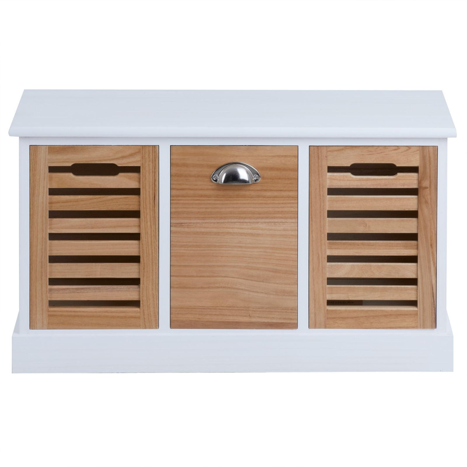 SITZBANK TRIENT - Weiß/Naturfarben, Holz (73/41/32cm) - CARO-Möbel