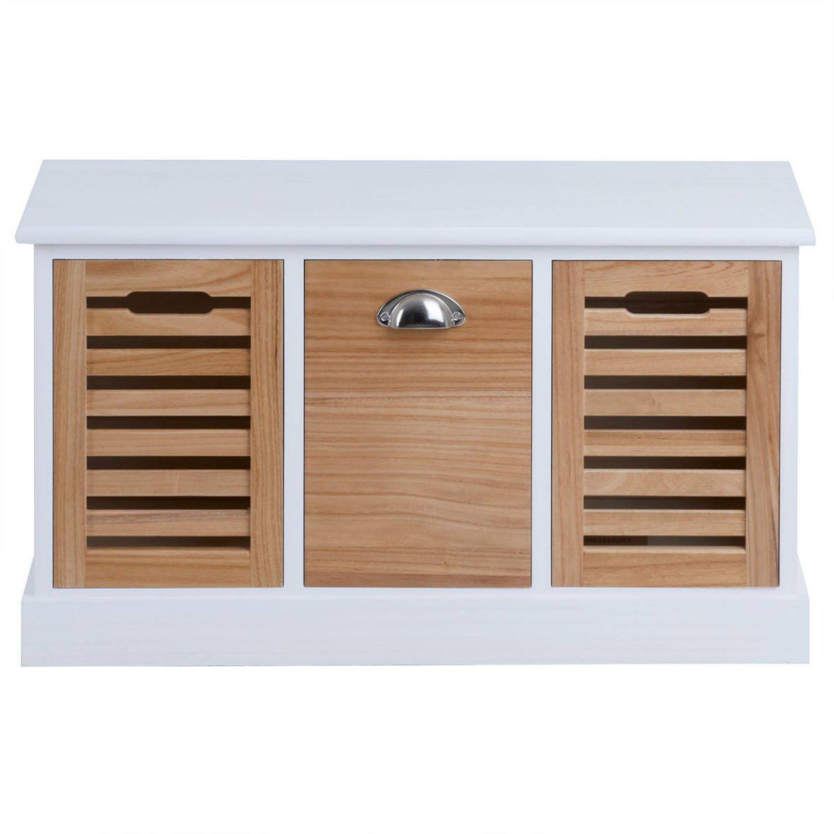 SITZBANK TRIENT - Weiß/Naturfarben, Holz (73/41/32cm) - CARO-Möbel