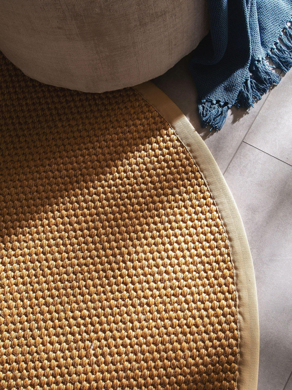 SISALTEPPICH Greta Beige ø 150 cm rund - Beige, Textil (150/150cm) - benuta Pure