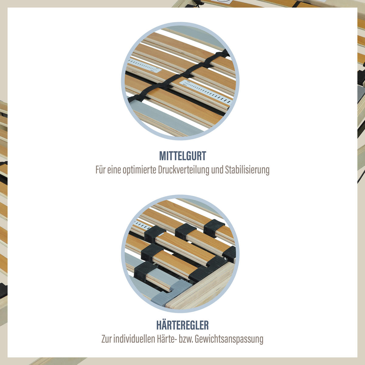 LATTENROST 90x200 cm elektrisch verstellbares Kopf & Fußteil fertig montiert 28 Latten 5 Zonen - Braun, Holz (90/200cm) - Sleepneo