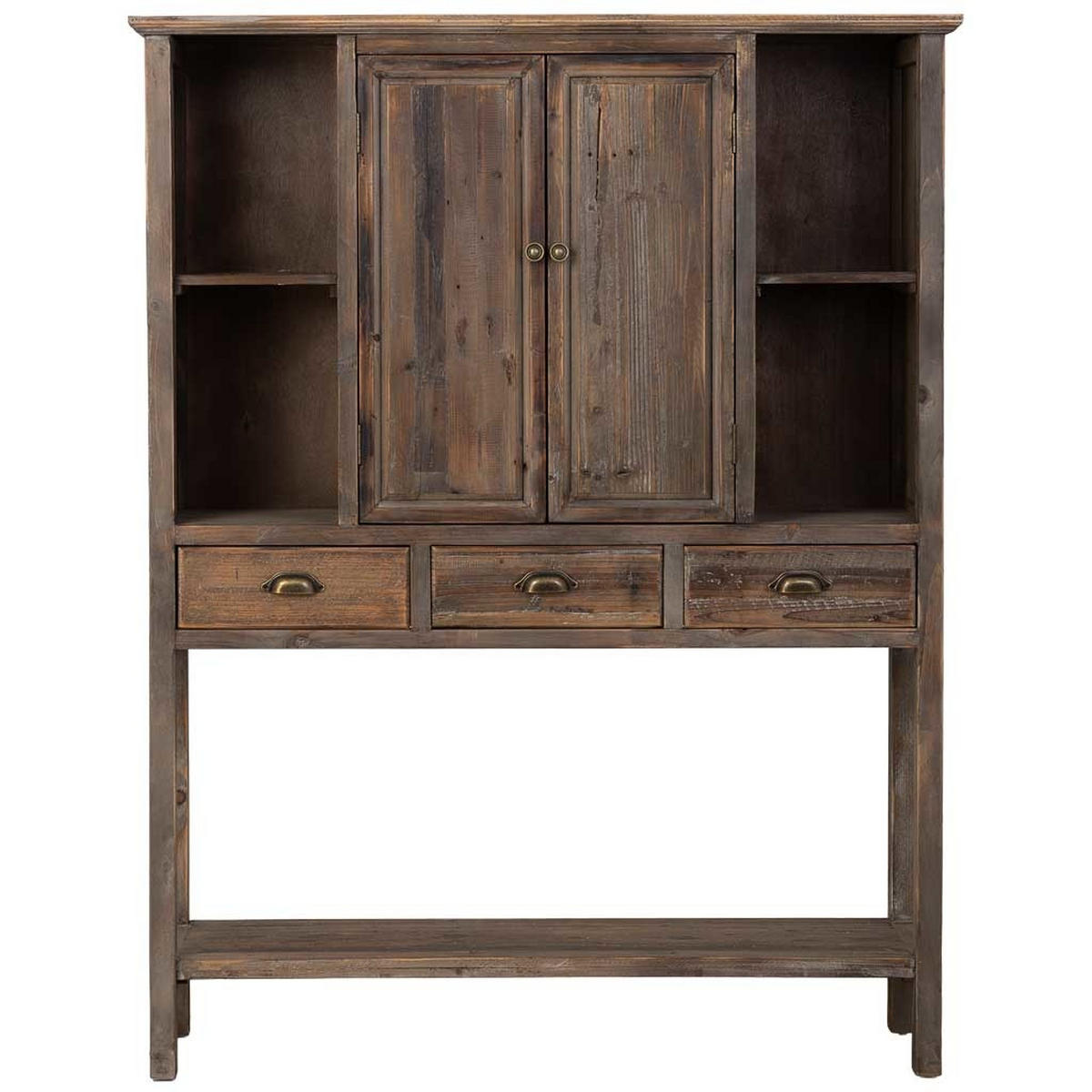 HIGHBOARD mit 2 türen und 3 schubladen 127x40x163 cm - Braun, Holz (127/136.5/40cm) - Wanderlust