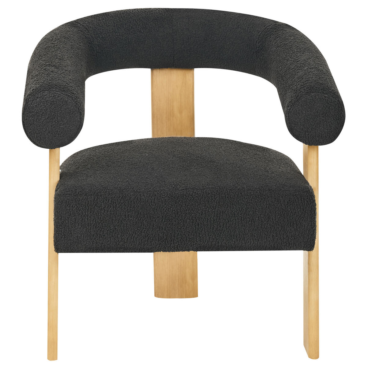 SADA POHOVEK Bouclé Černá/Světle hnědá Ilbro - černá/hnědá, textil (138/76/68cm) - Beliani