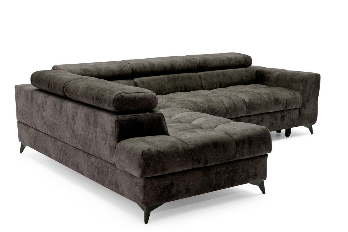 ECKSOFA Pudding Maxi mit Schlaffunktion und Bettkasten - Braun, Textil (350/203cm) - Muffo