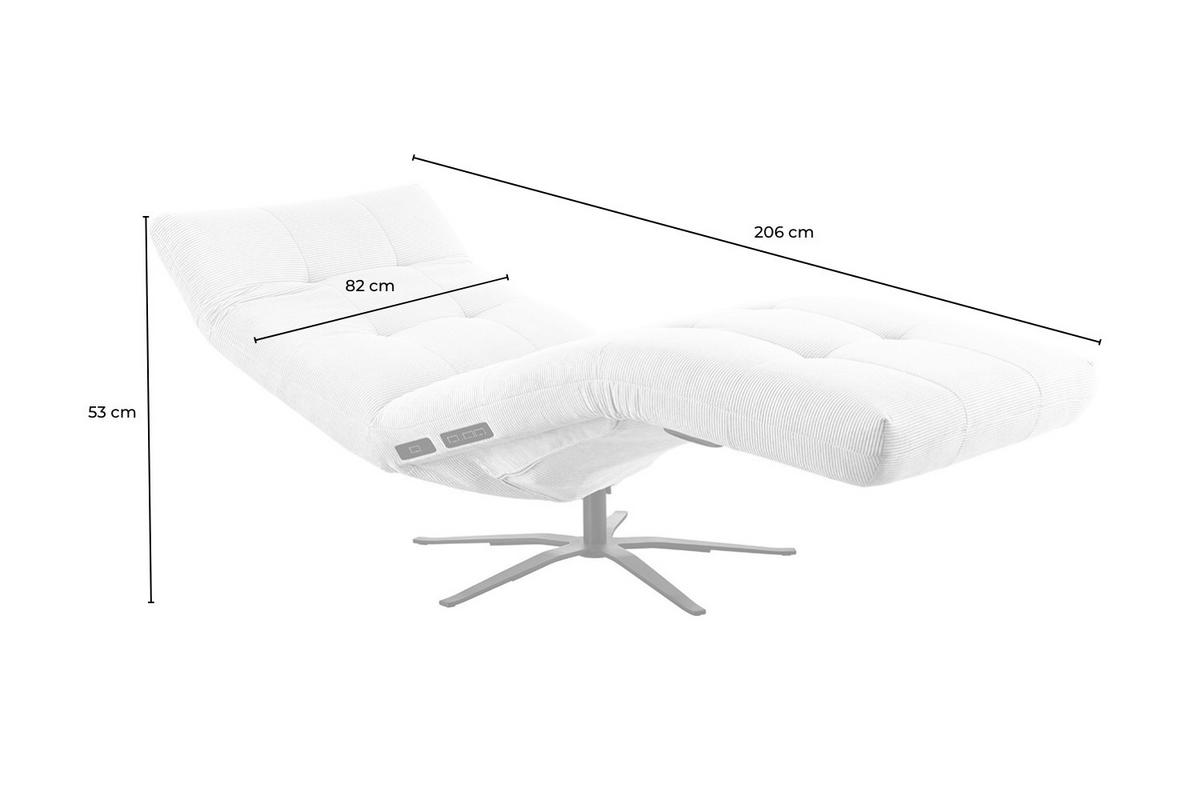 RELAXLIEGE LETICIA Smaragdgrün Cord - Smaragdgrün/Schwarz, Textil/Metall (82/115/156cm) - KAWOLA