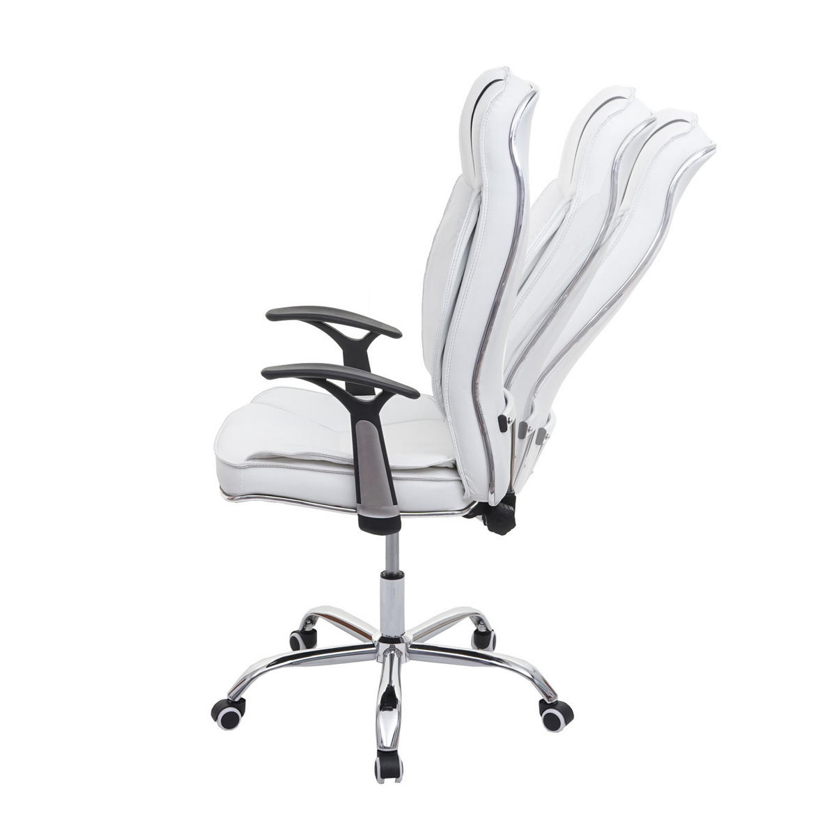 BÜROSTUHL Weiß - Weiß, Textil (70/131/93cm) - MCW