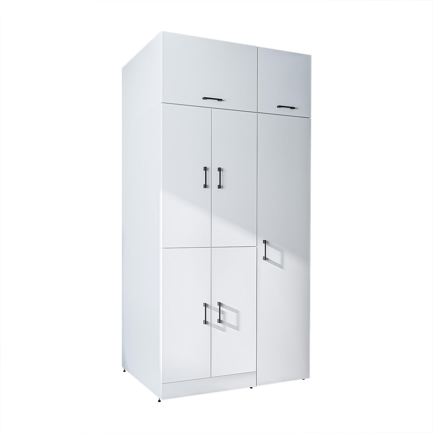 WASCHMASCHINENSCHRANK DORA-II 115cm Breit, 230cm Hoch - Weiß, Holzwerkstoff (115/230/73.8cm)
