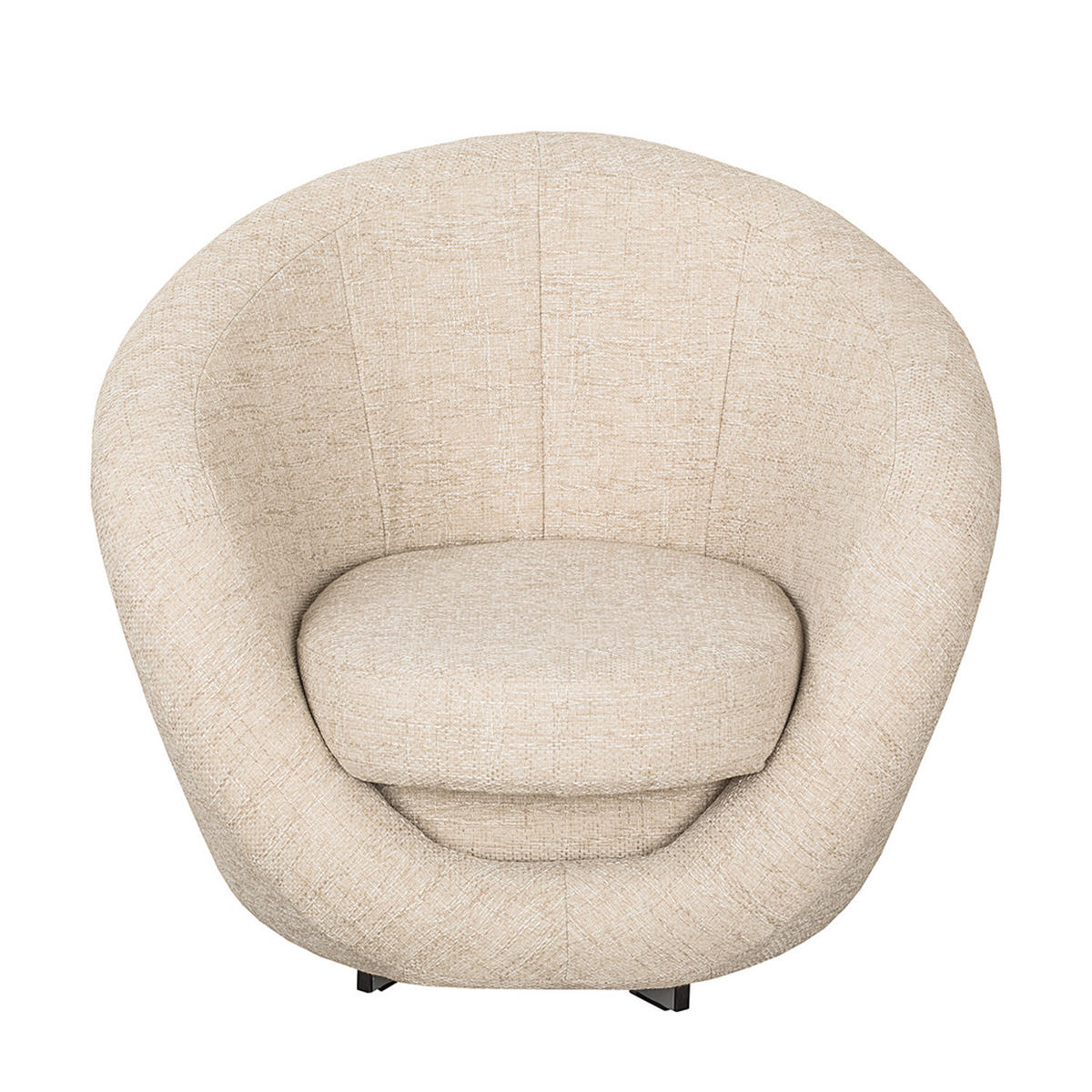 DREHSESSEL - Creme, Textil (92/75/80cm) - home24