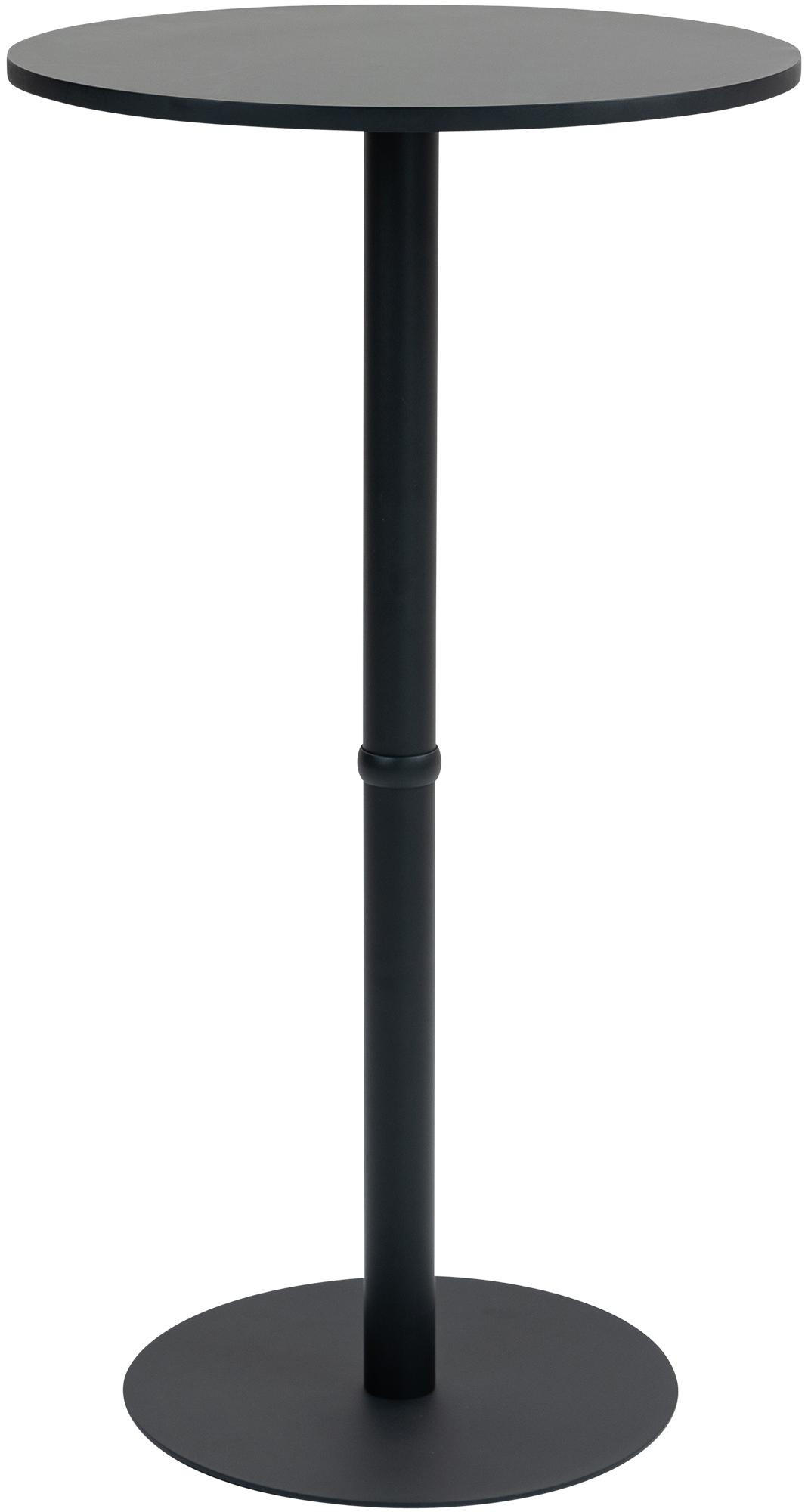 STEHTISCH rund 60 cm Holz schwarz/schwarz - Schwarz, Holz/Metall (60/60/110cm) - CLP