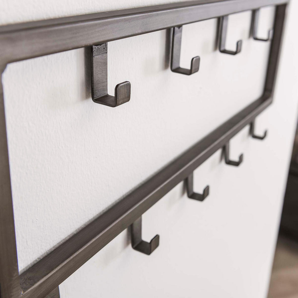 WANDGARDEROBE Lilly Grau 50/2/20 cm - Grau, Metall (2/20/50cm) - Hoyz Collection