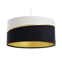 HÄNGELEUCHTE Schwarz 50/25 cm - Schwarz/Weiß, Kunststoff (50/0.4/25cm) - ONZENO