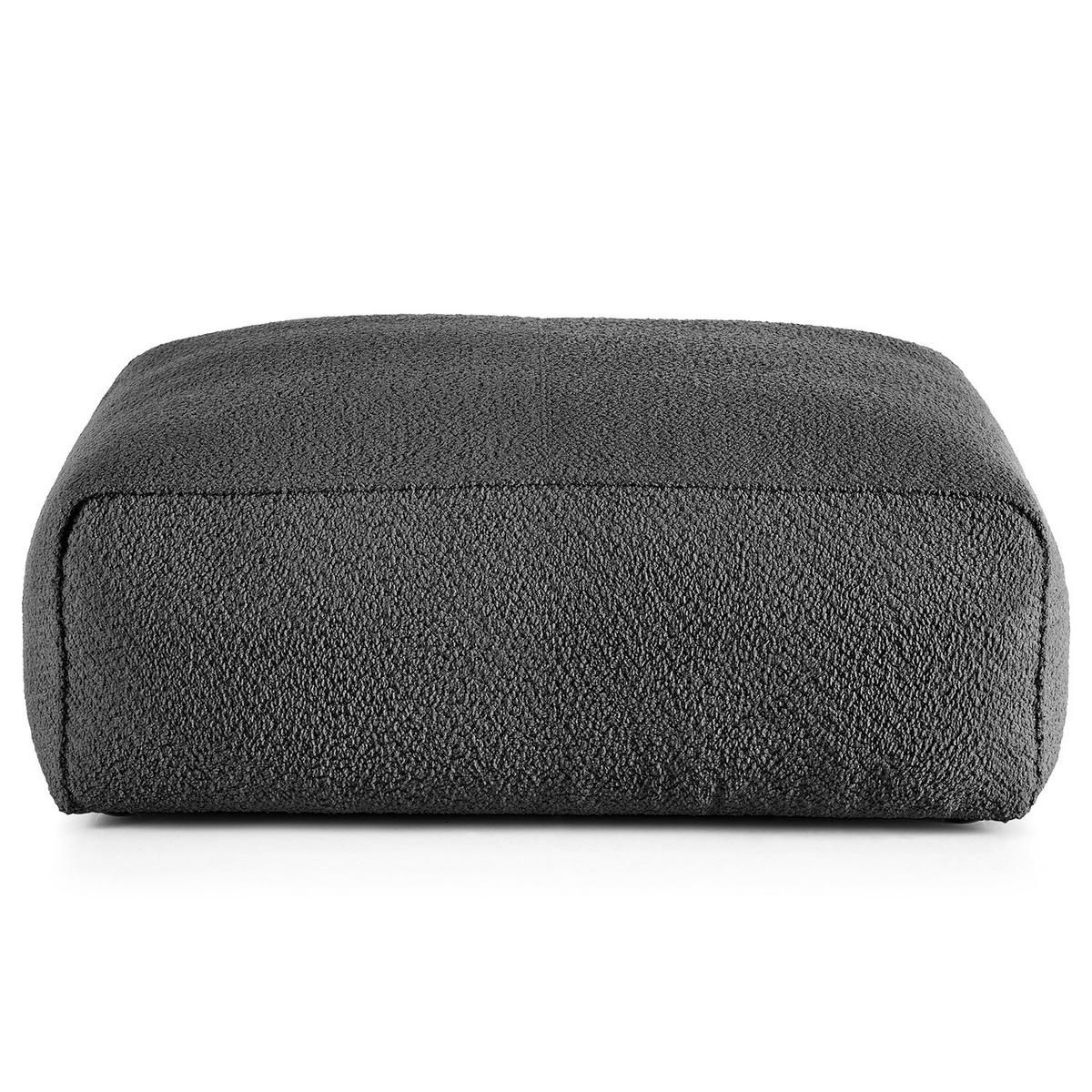 POLSTERHOCKER - Anthrazit/Schwarz, Kunststoff/Textil (81/38/100cm) - home24