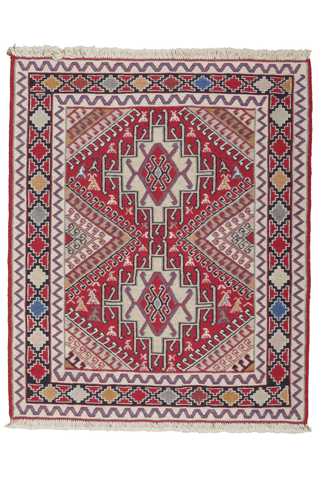 Looma Kelim-Teppich Beige 80x96 cm
