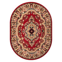 TEPPICH ATLAS oval rot medaillon 140/200 cm - Rot, Textil (140/200cm) - Tapiso