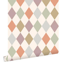 TAPETE Karomuster 50 x 900 cm - Beige, Papier (50/900cm) - ESTAhome