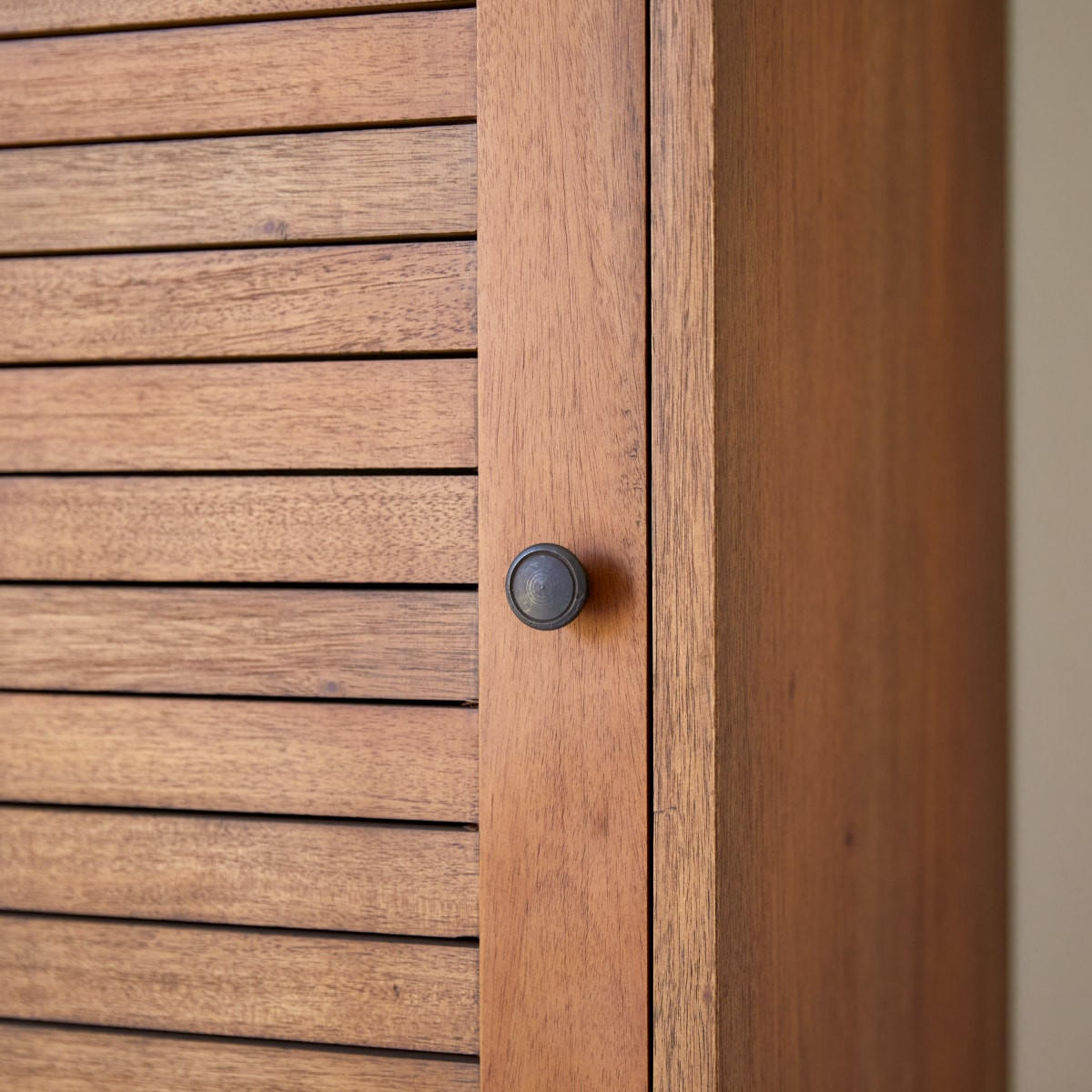 HOCHSCHRANK Loggia Natur aus Akazie - Naturfarben, Holz (35/120/30cm) - Tikamoon