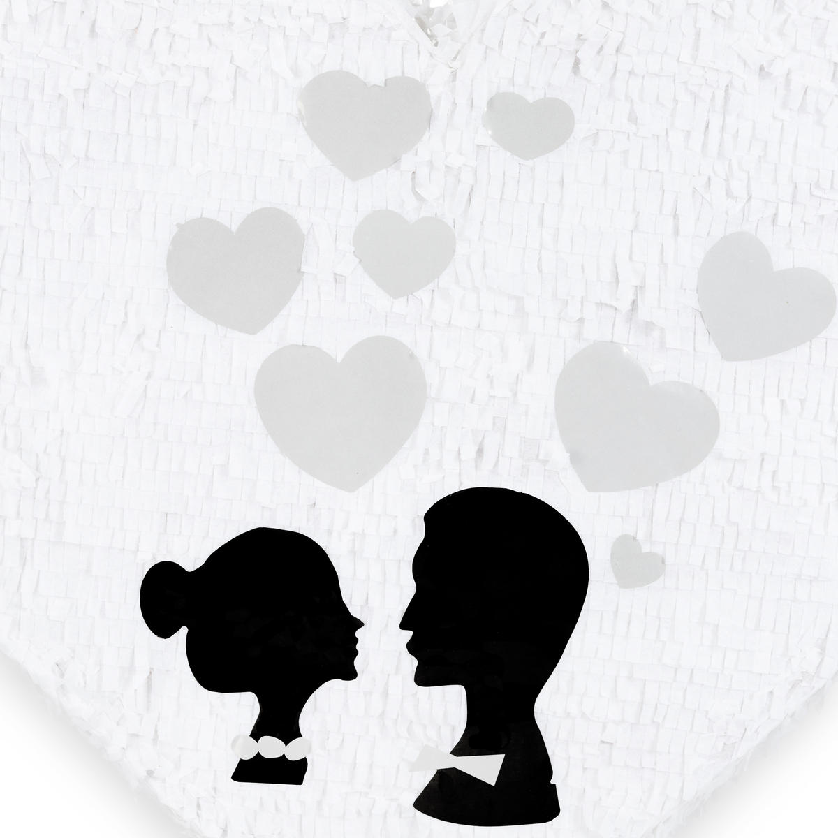 PINATA Hochzeit - Weiß, Papier (50/45/10cm) - Relaxdays