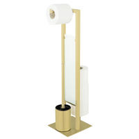TOILETTENPAPIER- und Bürstenhalter Rivalta 18/23/70 cm - Goldfarben, Metall (23/70/18cm) - Wenko