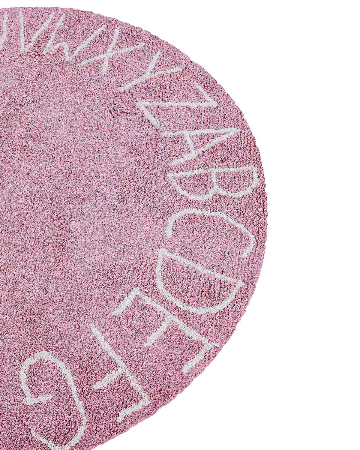 KINDERTEPPICH Vurgun 120/120 cm - Pink/Weiß, Textil (120/120cm) - Beliani