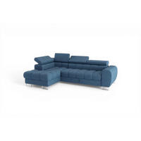 ECKSOFA Bastien Mit Schlaffunktion - Blau, Holzwerkstoff/Textil (170/260cm) - Fun Möbel