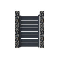 GARTENTOR Flügeltor - 103 x 166 cm - durchbrochen - Aluminium - Anthrazit - PRIMO - Anthrazit, Metall (100/161cm) - Vente-Unique