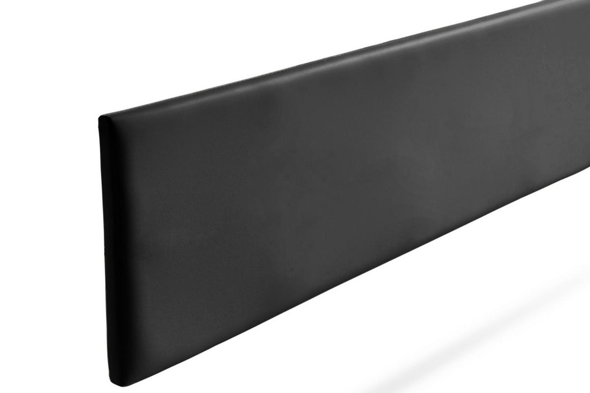 KOPFTEIL gepolstert NOVA Kunstleder 115x50x5 cm - Schwarz - Moonia - Schwarz, Holz (115/5/50cm)