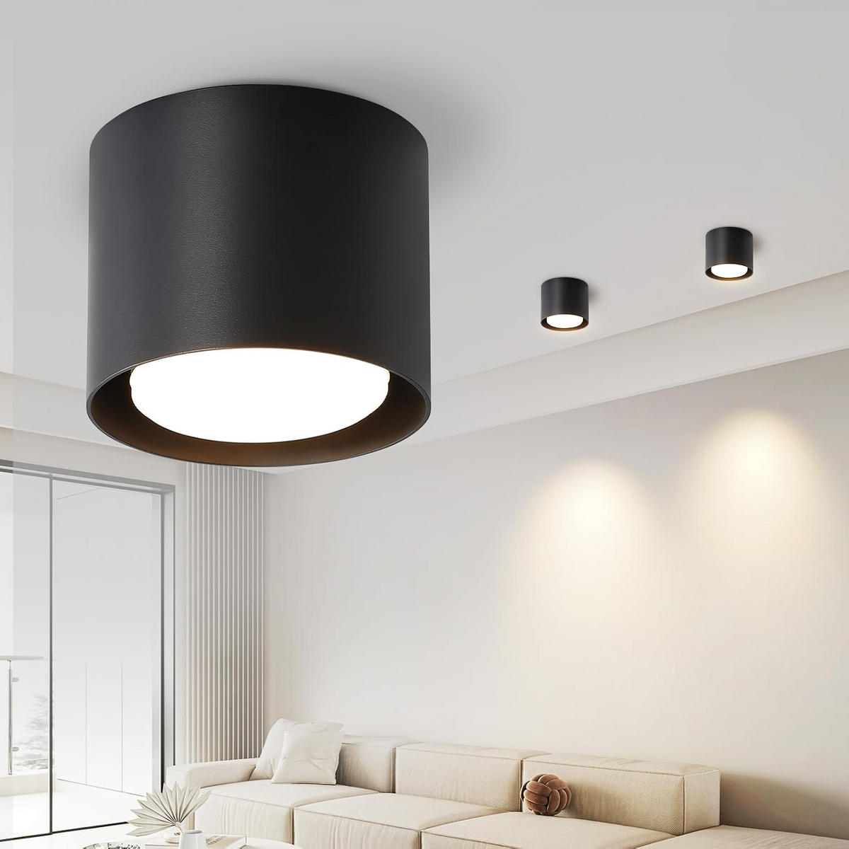 LED-DECKENLEUCHTE Hargenhainbach 10.0/10.0/10 cm - Schwarz, Metall (10/10/10cm) - ZMH