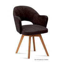 ARMLEHNSTUHL (4er-Set) Dolly 59x87x61 Eiche geölt/Espresso - Eichefarben/Dunkelbraun, Kunststoff (61/87/59cm) - 58aufmkessel