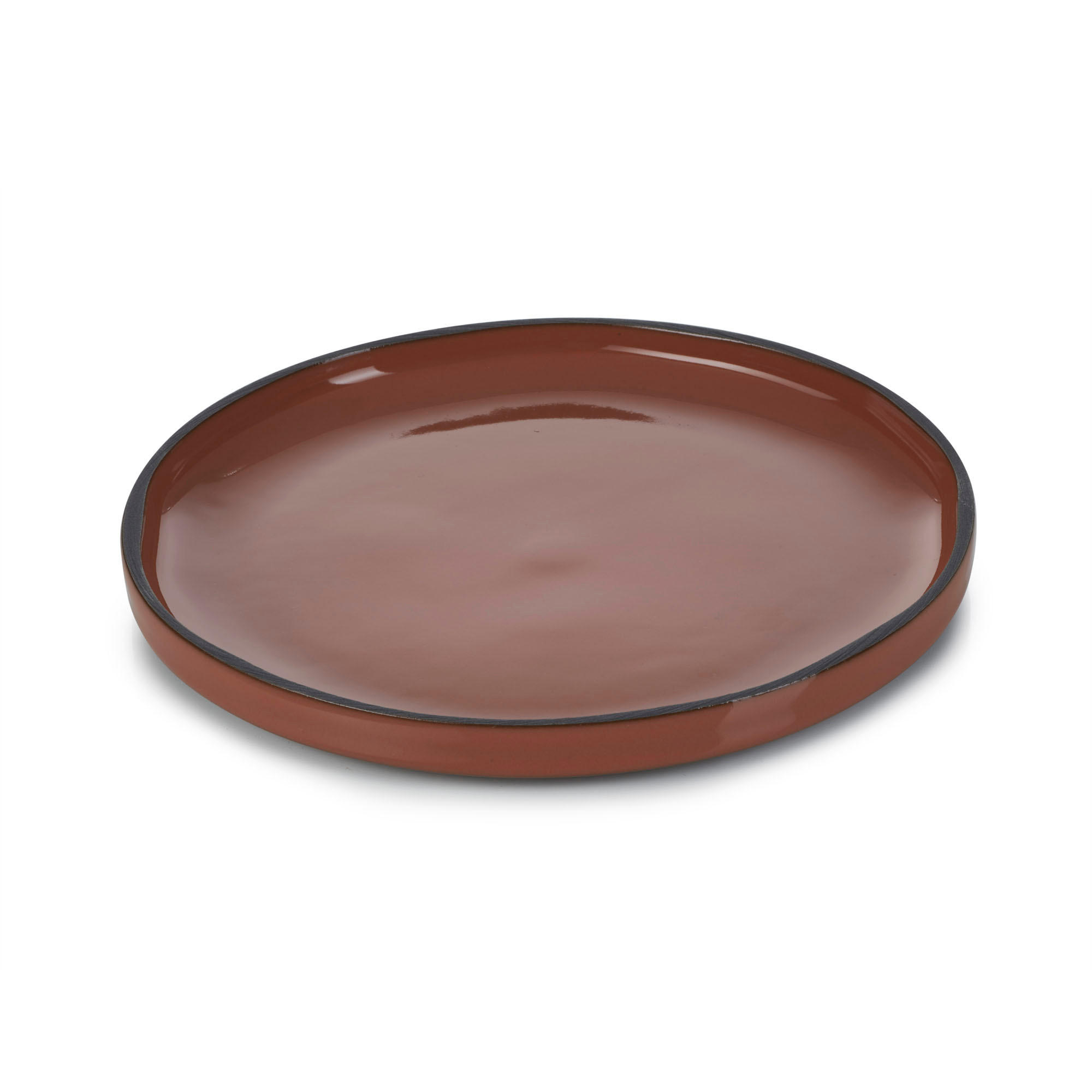 Revol Porcelaine France Brotteller Braun