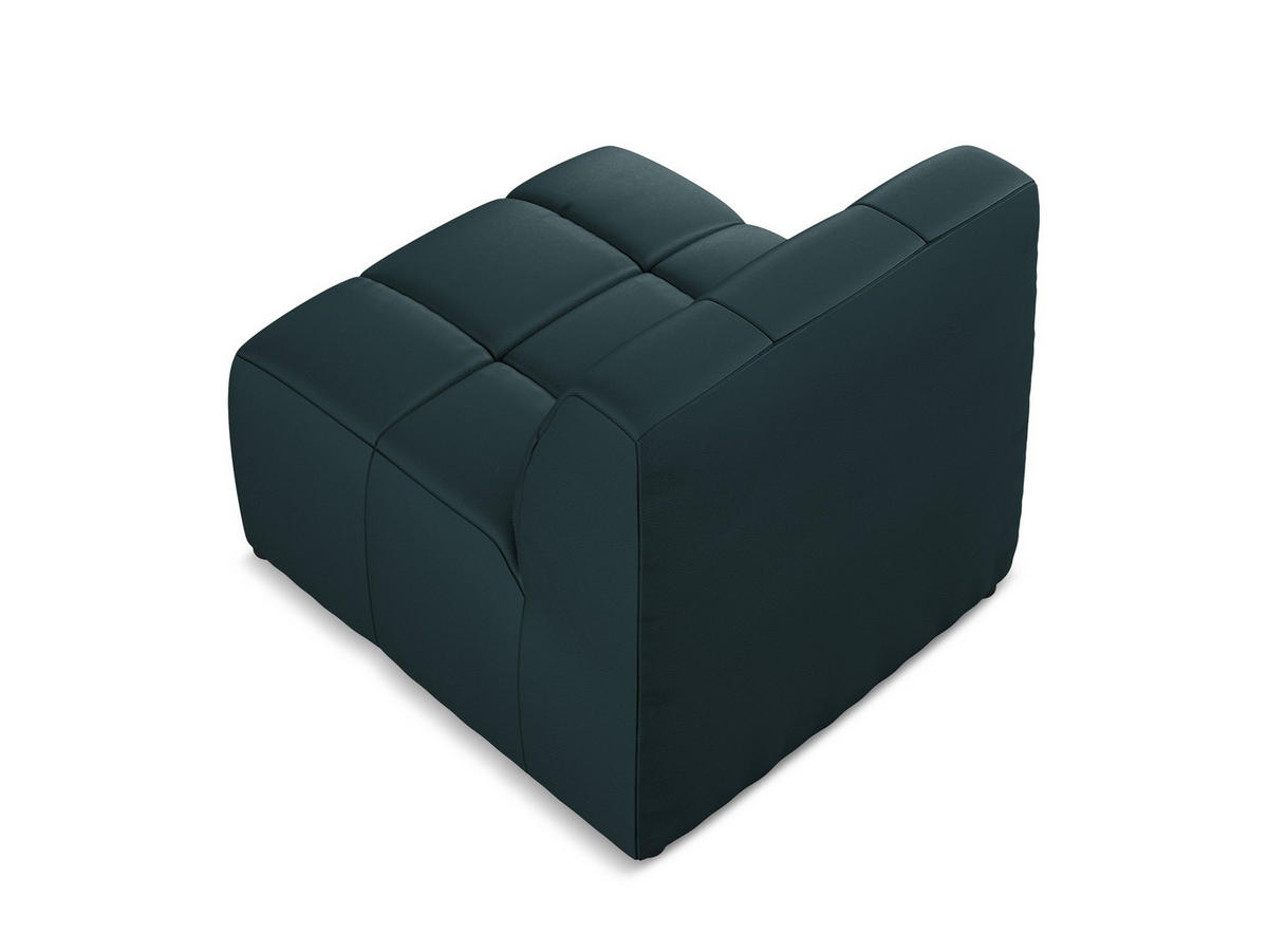 SOFAELEMENT Kunstleder Blau - Petrol/Schwarz, Holzwerkstoff/Kunststoff (75/77/90cm) - Makamii