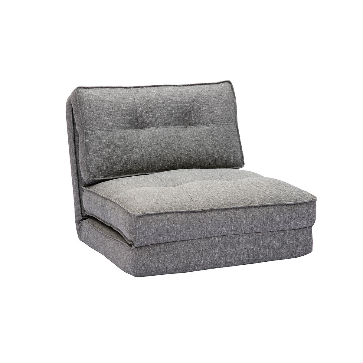 SCHLAFSESSEL Grau SALLY - Grau, Textil (85/65.5/74cm) - Miliboo