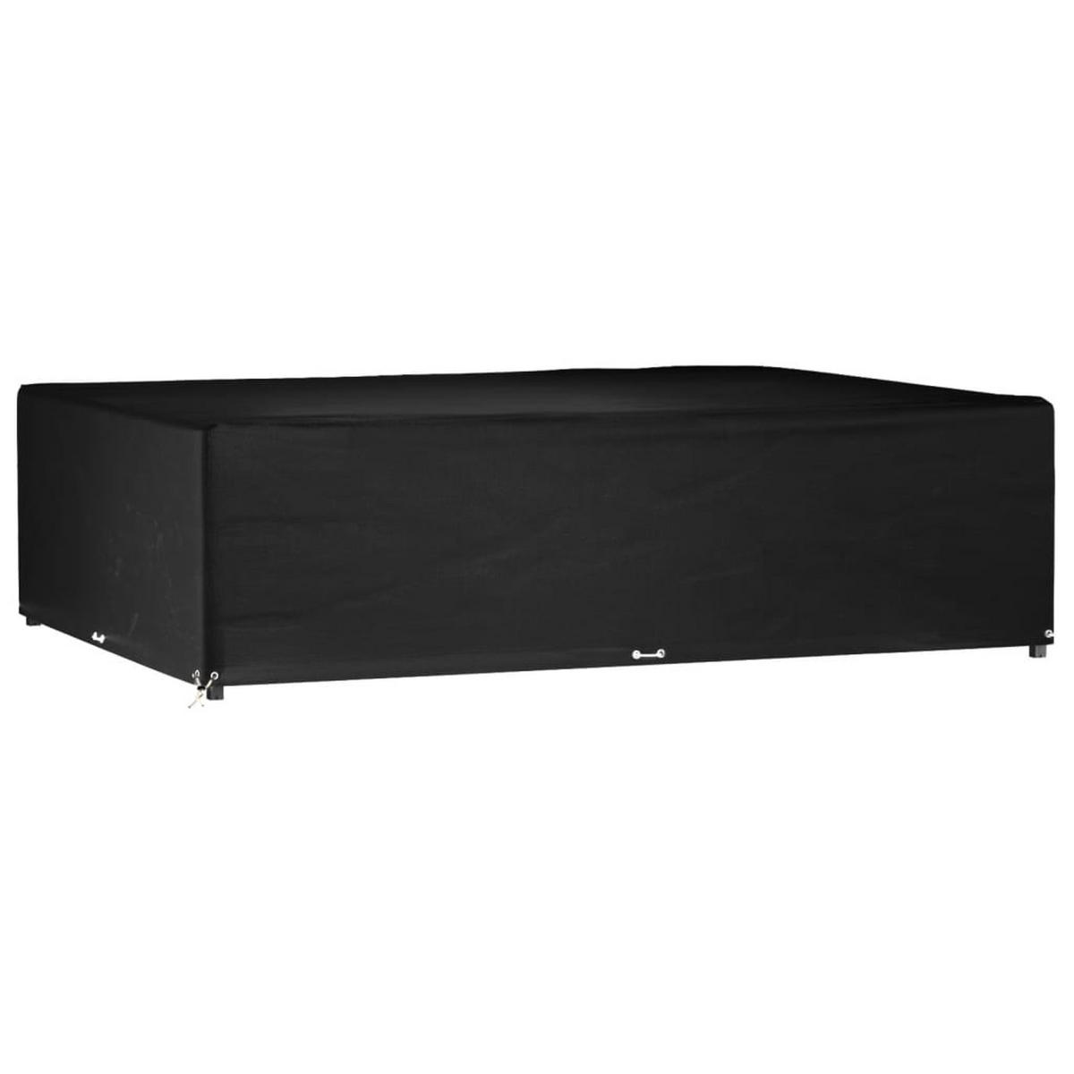 GARTENMÖBEL-ABDECKUNG 16 Ösen 300/200/75 Cm Rechteckig - Schwarz, Kunststoff (300/200/75cm) - vidaXL
