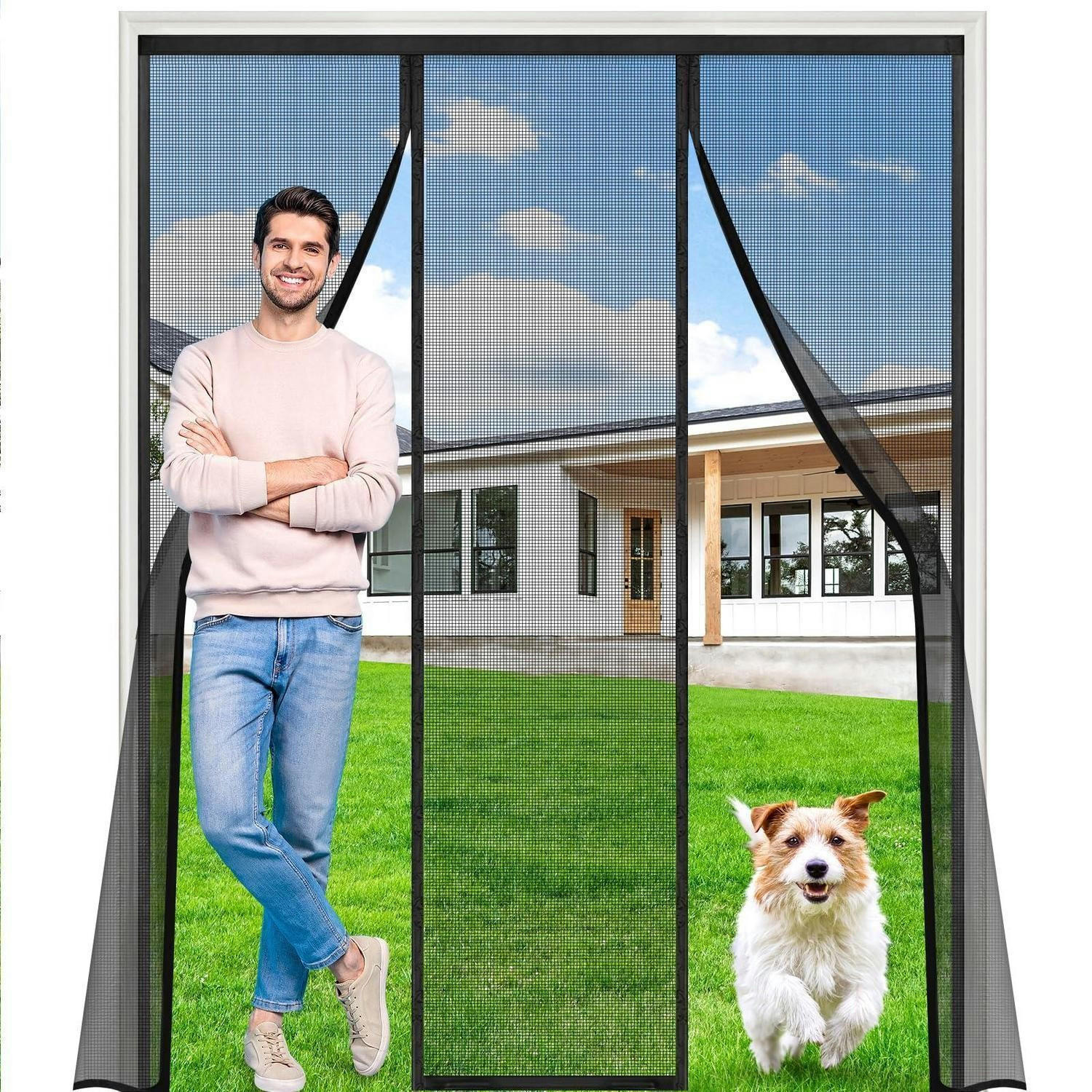 FLIEGENGITTERTÜR Doppeltür 120 x 245 cm Schwarz - Schwarz, Textil (120/245/2cm)