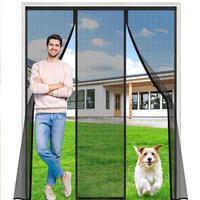 FLIEGENGITTERTÜR Doppeltür 120 x 245 cm Schwarz - Schwarz, Textil (120/245/2cm)