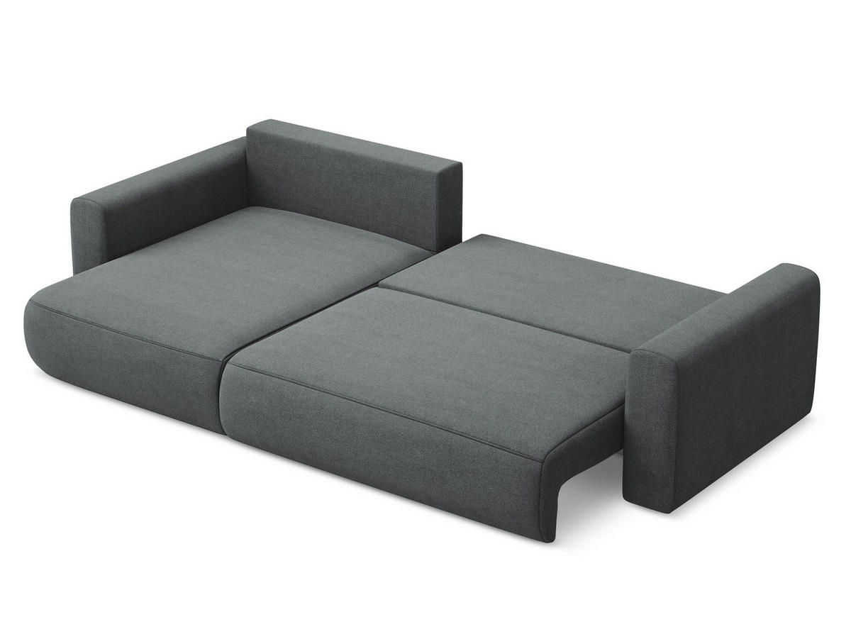 ECKSOFA mit Schlaffunktion Samt Stoff Violett - Lila/Flieder, Kunststoff/Textil (185/290cm) - Makamii