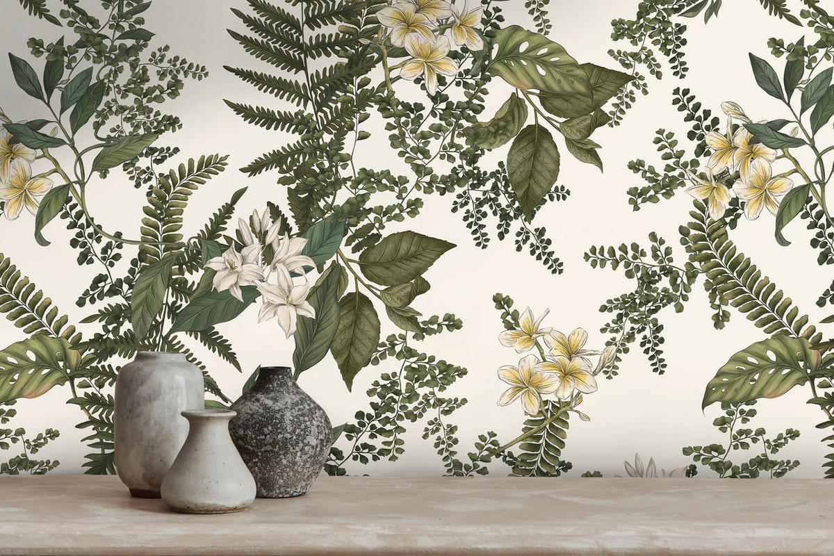 VLIESTAPETE Grün 53/1005 cm - Weiß, Textil (53/1cm) - KUNSTLOFT