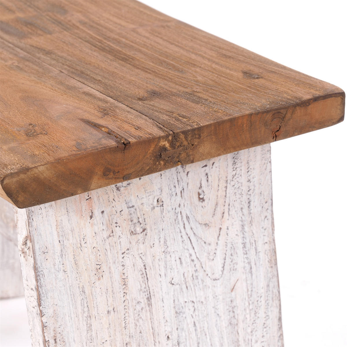 HOCKER SCHEMEL 40 Mahagoni Massivholz 05 weiß-natur - Multicolor, Holz (40/31/25cm) - DESIGN DELIGHTS