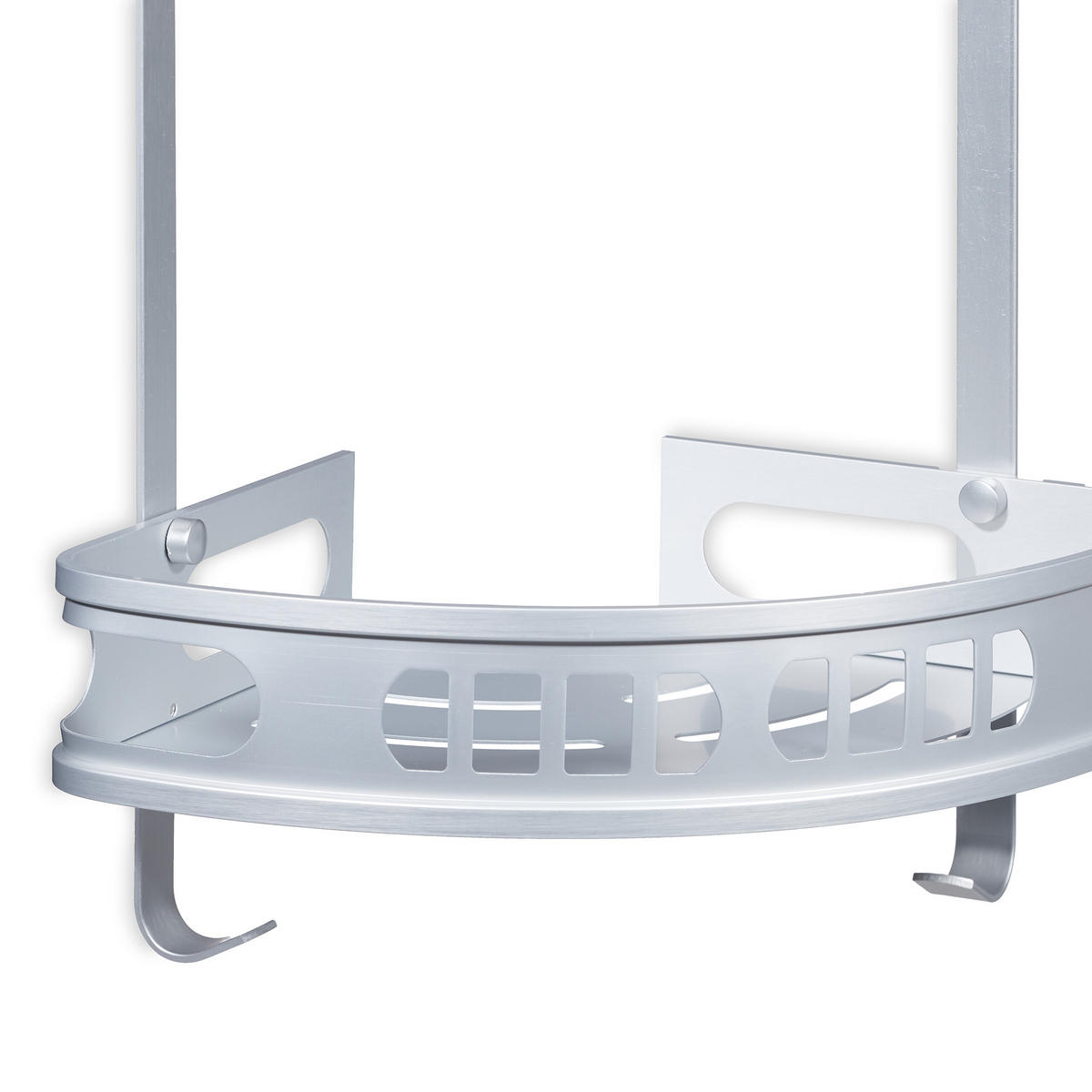 BADECKREGAL - Silberfarben, Metall (30/39/23cm) - Relaxdays