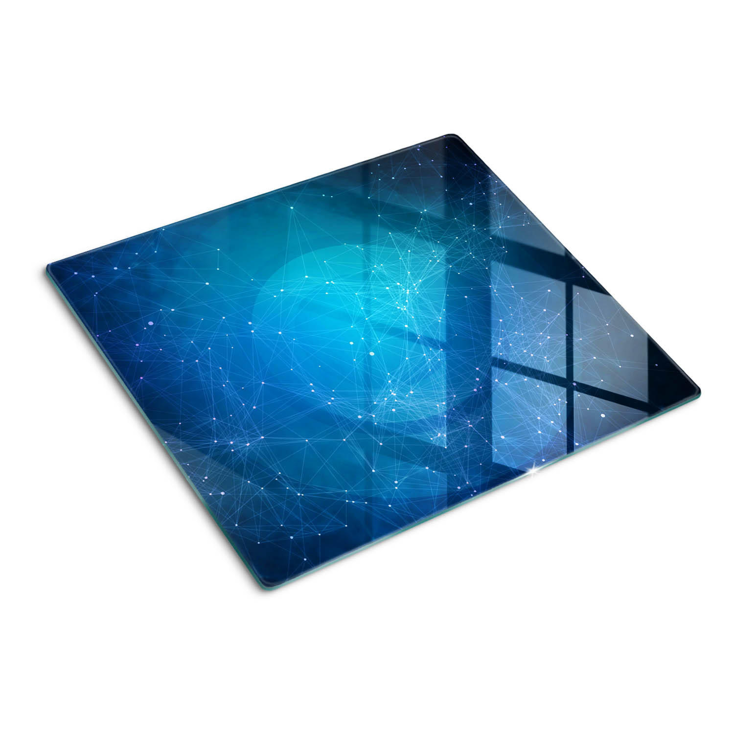 GLASPLATTE 60x52 cm Fiktion - Blau, Glas (60/0.4/52cm) - TULUP