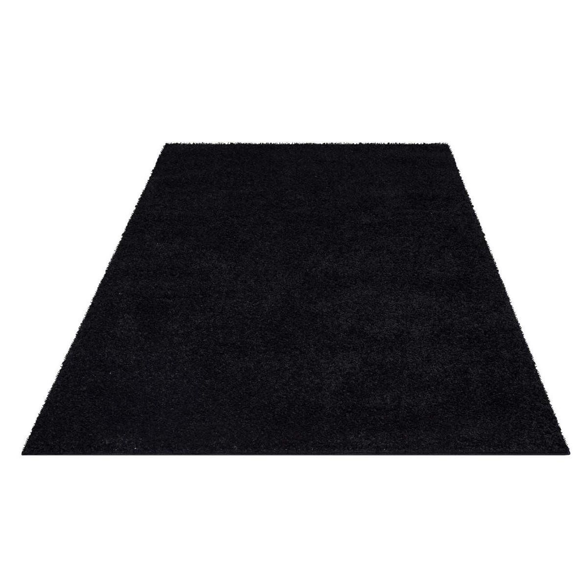 HOCHFLOR-TEPPICH City Shaggy 500 Schwarz 200x290 cm - Schwarz, Textil (200/290cm) - carpet city