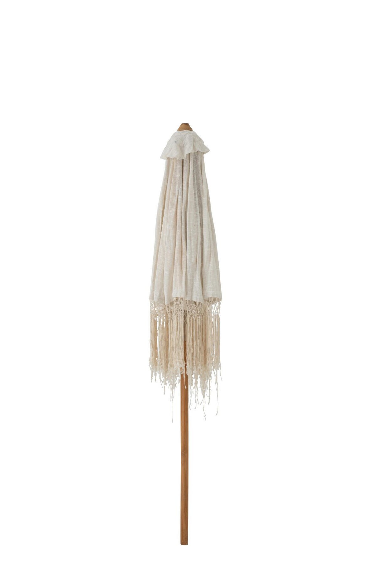 SONNENSCHIRM MAKRAMEE - Beige, Holz (200/200cm) - J-Line