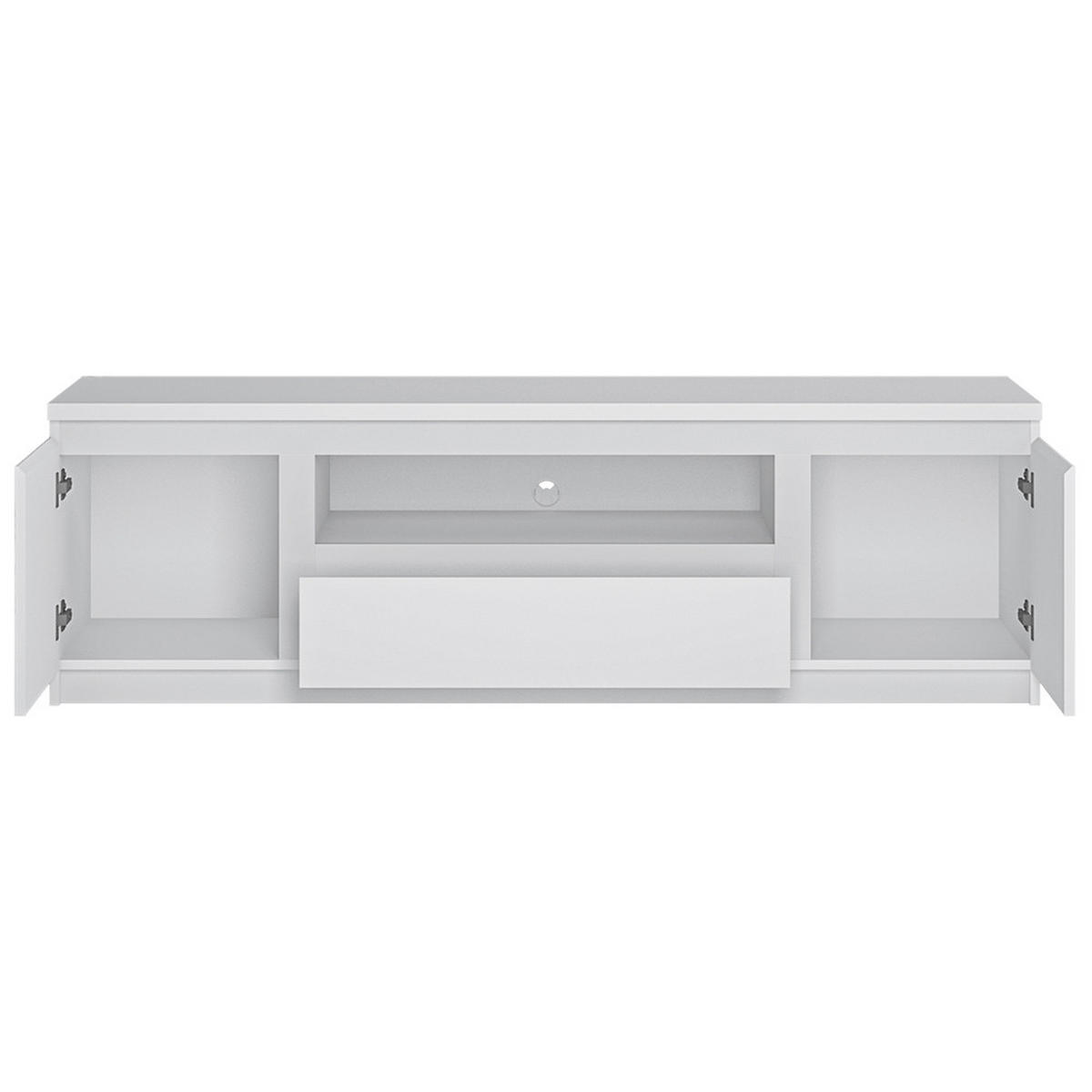 LOWBOARD Fortaleza-129 - Weiß, Holzwerkstoff (165/51/45cm) - Lomado