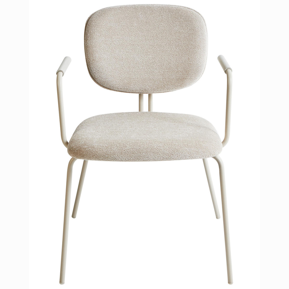 ESSZIMMERSTUHL 2er-Set Hellbeige Carille - Beige, Textil (53/77/53cm) - Beliani