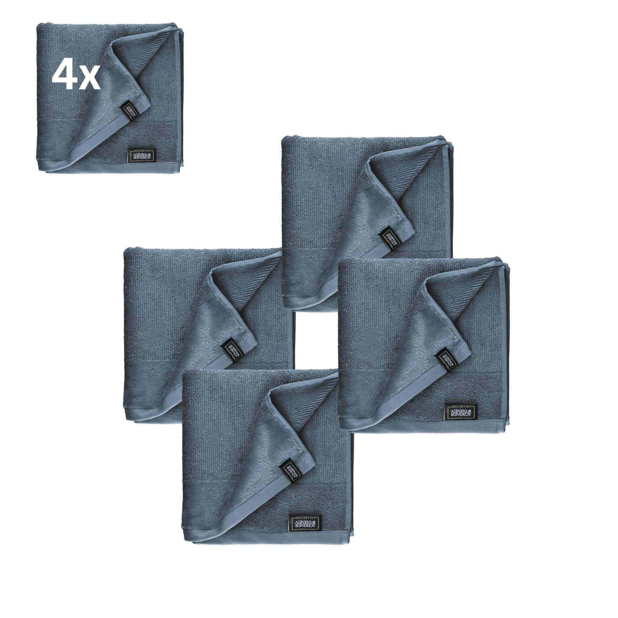 HANDTUCH SENSE-4 - Blau, Textil (50/100cm) - Schöner Wohnen