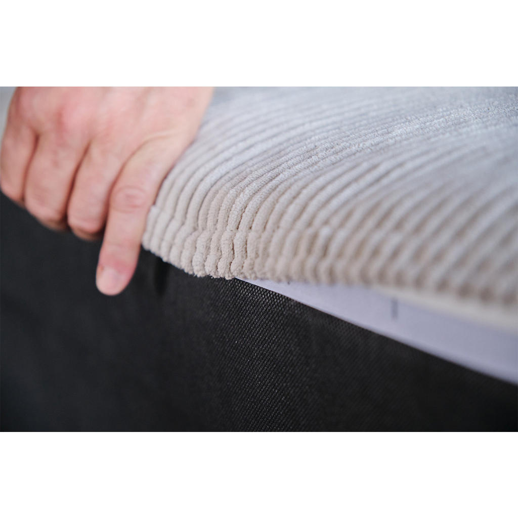 Thumbnail - Kawola Sitzelement, Hellgrau, Textil, Echtholz, Füllung: Schaumstoff, Quadratisch, rund, 111x43x111 cm, Wohnzimmer, Sofa...