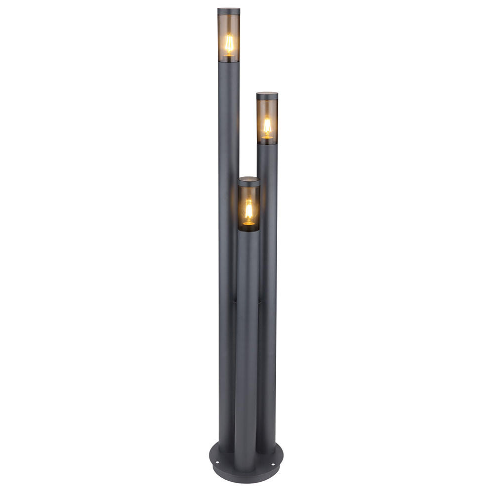RGB LED STEHLEUCHTE Edelstahl Anthrazit - Anthrazit, Metall (28/28/170cm) - Globo Lighting