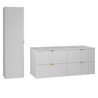 KOUPELNOVÝ NÁBYTEK 120cm Lexa 2er-Set Bílá - bílá, kompozitní dřevo (120/50/45.8cm) - Petits-meubles